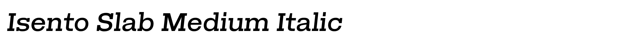 Isento Slab Medium Italic image